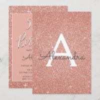 Rose Gold Sparkle Glitzer 50. Geburtstagsparty
