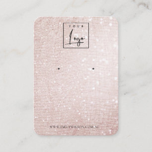 Rose Gold Sparkle Glitzer-Logo Visitenkarte