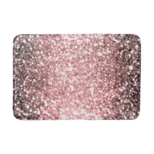 Rose Gold Sparkle Lights Girls Glittery Sparkly Badematte