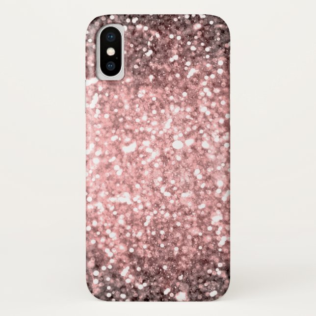 Rose Gold Sparkle Lights Girls Glittery Sparkly Case-Mate iPhone Hülle (Rückseite)