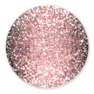 Rose Gold Sparkle Lights Girls Glittery Sparkly Keramikknauf