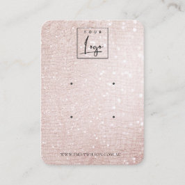 Rose Gold Sparkle Shiny-Logo 2 Visitenkarte