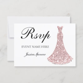 Rose Gold Sparklover ganzjährig / Bridal UAWG RSVP Karte