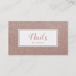 Rose Gold Sparkon Glitzer Nail Artist Visitenkarte