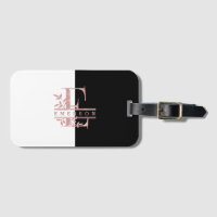 Rose Gold Split Custom Monogram E F G H I J