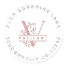 Rose Gold Split Custom Monogram T U W Y X Z White