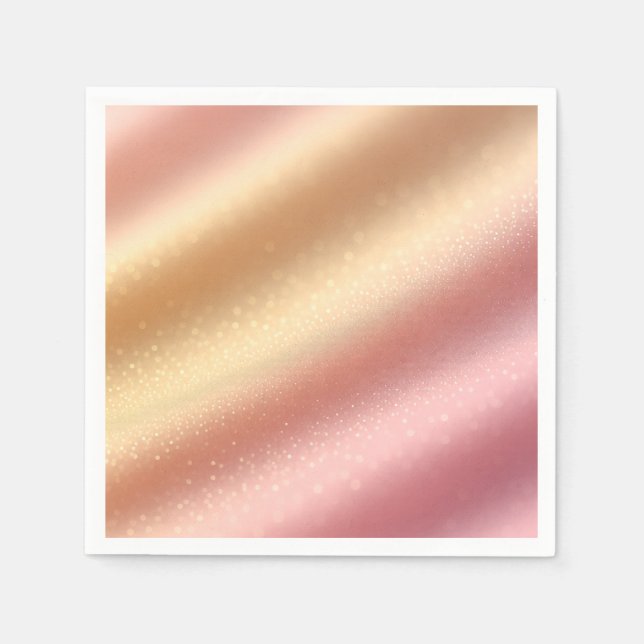 Rose-Gold Staub Hintergrund Serviette der Blush-Lu (Vorderseite)