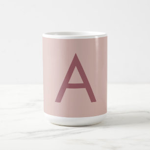 Rose Gold Staub Modernes Monogramm Anfangsbuchstab Kaffeetasse