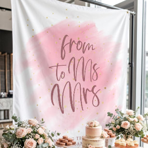 Rose Gold Sterne Ms to Mrs Brautjungfer Abschied H Wandteppich