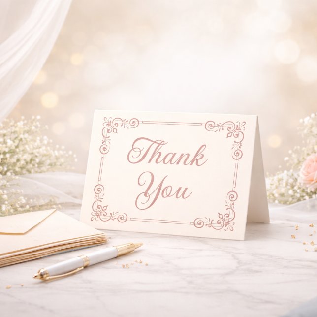 Rose Gold Stil Filigree Schrift Danke (Von Creator hochgeladen)