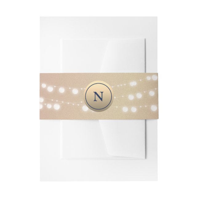 Rose Gold String Lights Belly Band (Vorderseite Beispiel)