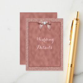Rose Gold & Stylish Glitzer Details Begleitkarte