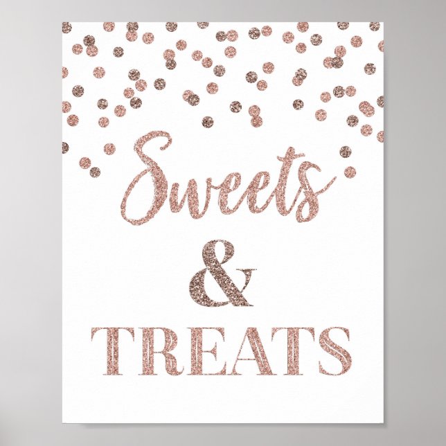 Rose Gold Süßigkeiten & Leckereien Dessert Poster (Vorne)