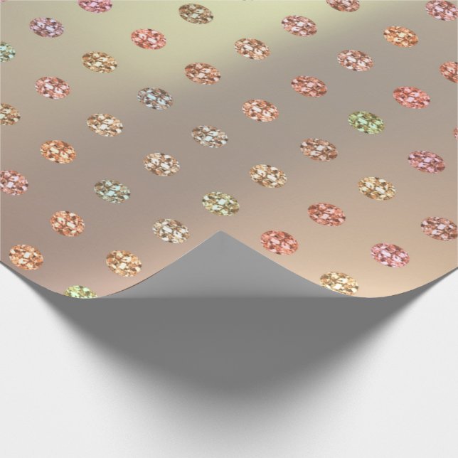Rose Gold Swarovski Kristalle Minze Kupfer rosa Geschenkpapier (Ecke)