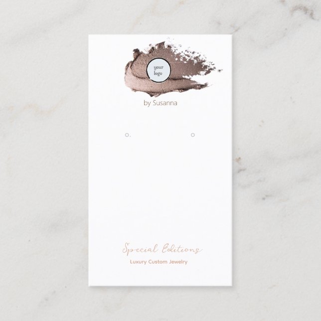 Rose-Gold-Swash-Logo Visitenkarte (Vorderseite)