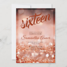 Rose Gold Sweet 16 Dekorationen