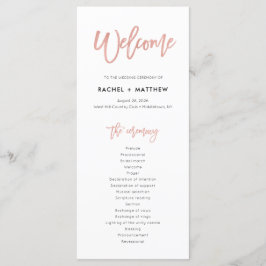 Rose Gold Sweet Fairytale Hochzeitsfeier Programm