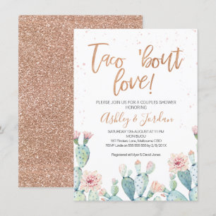 Rose Gold Taco ''bout Love Paare Shower Einladung