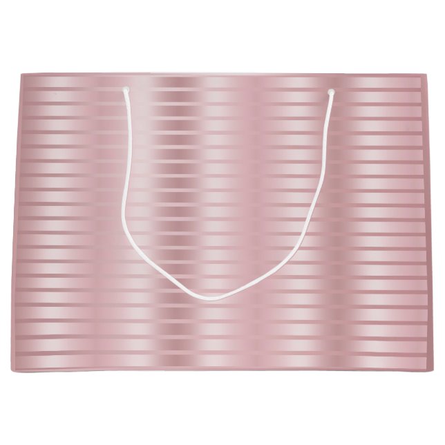 Rose Gold Template Elegant Modernes, trendiges Gla Große Geschenktüte (Vorderseite)