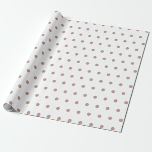 Rose Gold Textured Polka Dot Muster Geschenkpapier