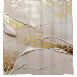 Rose Gold Texturputz Abstrakt Duschvorhang