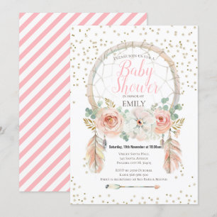 Rose Gold Traum-Catcher Boho Einladung