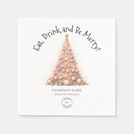 Rose Gold Tree Company Logo Weihnachts-Party Serviette