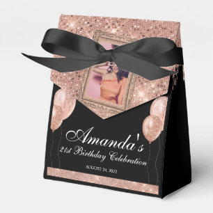Rose Gold Tropfen Glamour Foto Geschenkschachtel