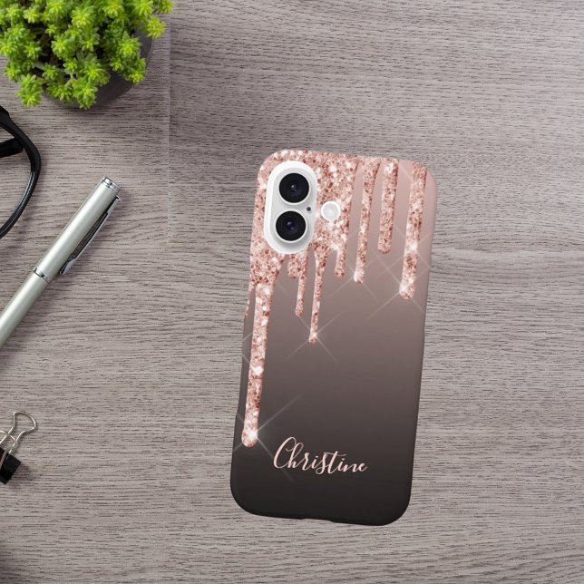 Rose Gold Tropfen Kupferkrüge Mädchenbezeichnung Case-Mate iPhone Hülle (Von Creator hochgeladen)