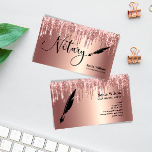 Rose Gold Tropfen Moderner Agent für Notar-Darlehe Visitenkarte