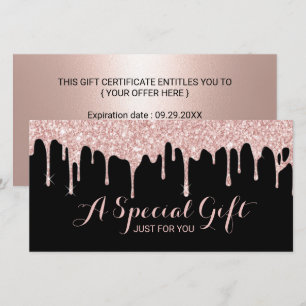 Rose Gold Tropfen Salon Wellness-Center Geschenkgu