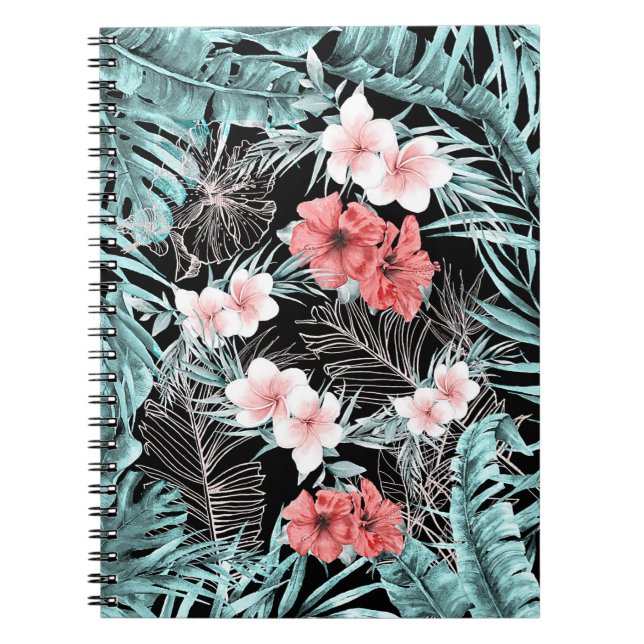 Rose Gold Tropical Botanical Island Paradies Chic Notizblock (Vorderseite)