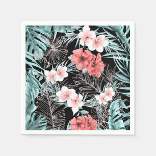 Rose Gold Tropisch Elegante Botanische Insel Luau Serviette