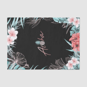Rose Gold Tropische Ananas Botanische Aloha Luau Seidenpapier