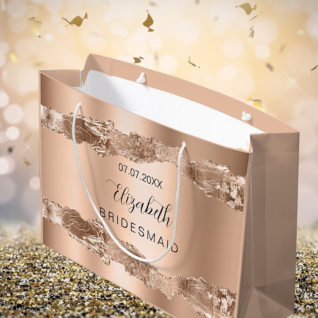 Rose Gold über Geografen Große Geschenktüte (Von Creator hochgeladen)