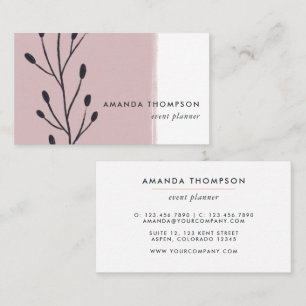 Rose Gold und Black Abstrakt Business Card Visitenkarte