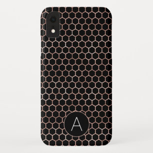 Rose Gold und Black Girly Hexagon Muster Case-Mate iPhone Hülle