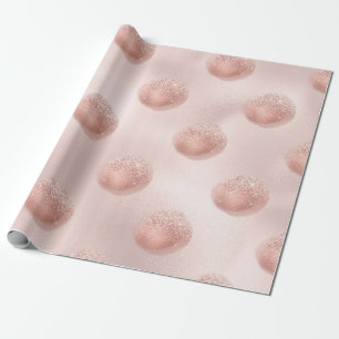 Rose Gold und Blush Confetti Geschenkpapier