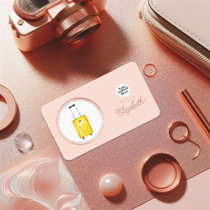 Rose Gold und Blush Pink eleganter Eventplaner Visitenkarte