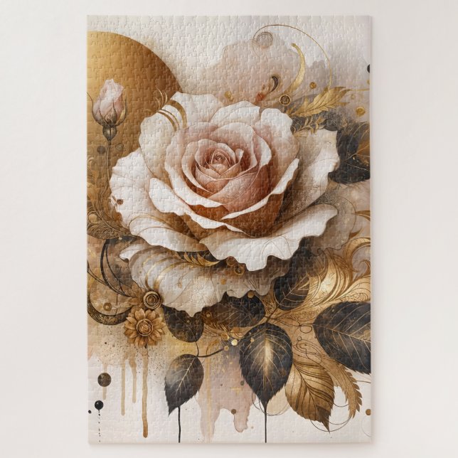 Rose Gold und Cashmere Puzzle (Vertikal)