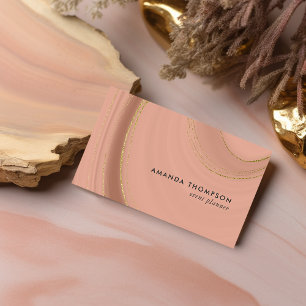 Rose Gold und Gold Agate Business Card Visitenkarte