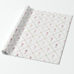 Rosé-Gold- und Goldweinthemen Geschenkpapier<br><div class="desc">Paris Vintages Weinfellpapier.</div>