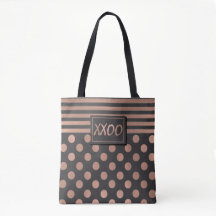 Rose Gold und Grau XXOO Tote Bag