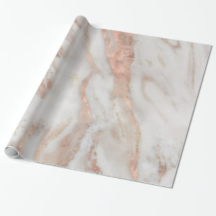 Rose-Gold und graue Imitate - Marmorstruktur Geschenkpapier