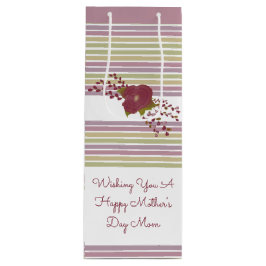 Rose Gold und Grün Geschenktüte Für Weinflaschen