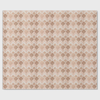 Rose Gold- und Kupfer-Metallkunst im Art Deco-Fäch Geschenkpapier