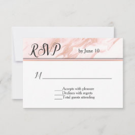 Rose Gold und Marmorhochzeit RSVP