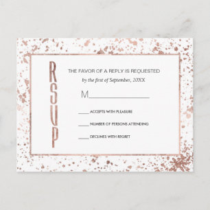 Rose Gold und Paint Spritzers UAWG Postkarten