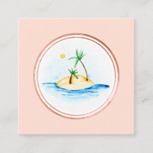 Rose Gold und Pink Event Planner Social Media Icon Quadratische Visitenkarte