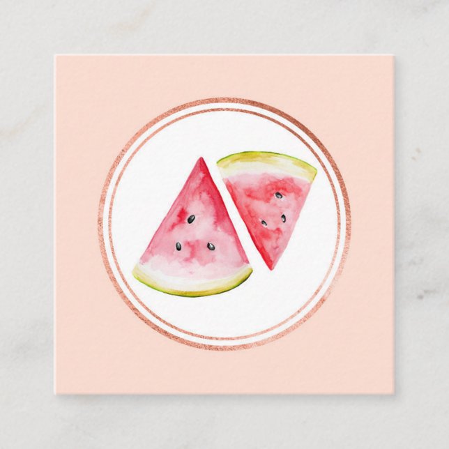 Rose Gold und Pink Event Planner Social Media Icon Quadratische Visitenkarte (Vorderseite)